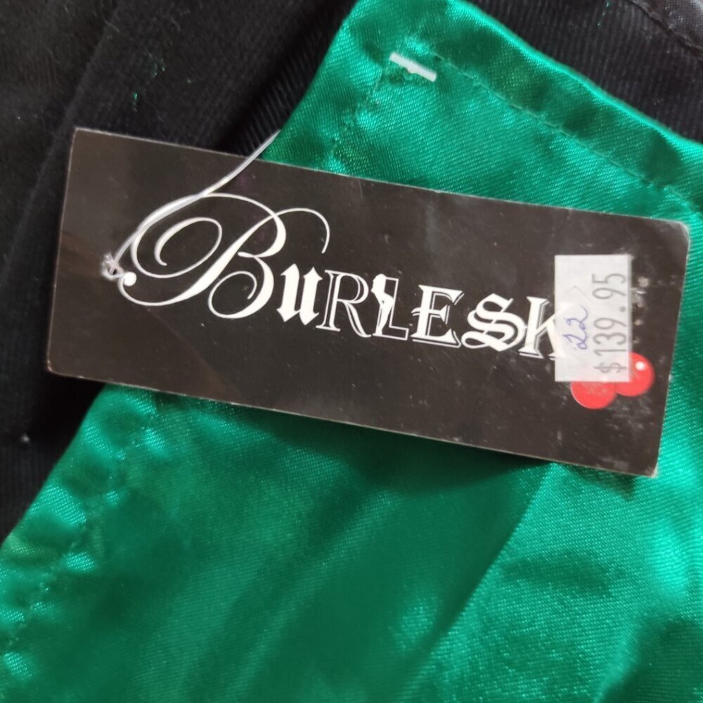 Burleska Green Satin and Lace Corset - Picture 11 of 11